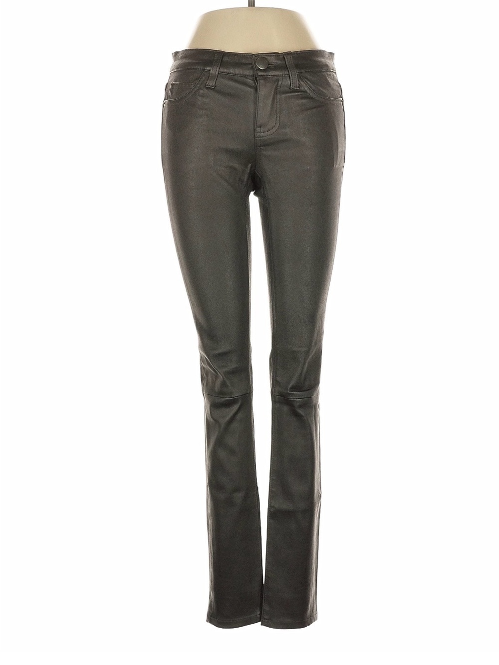 Current/Elliott Black 100% Leather Skinny Pants